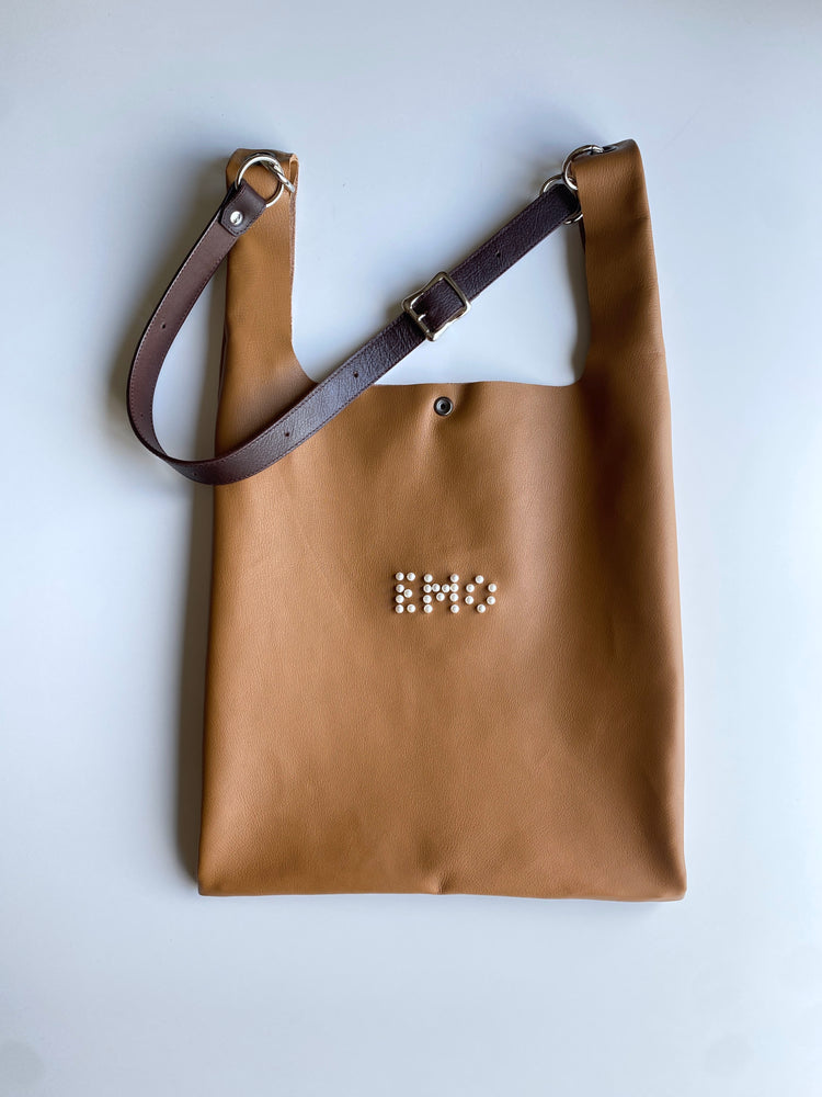 LEATHER ECO BAG_CAMEL